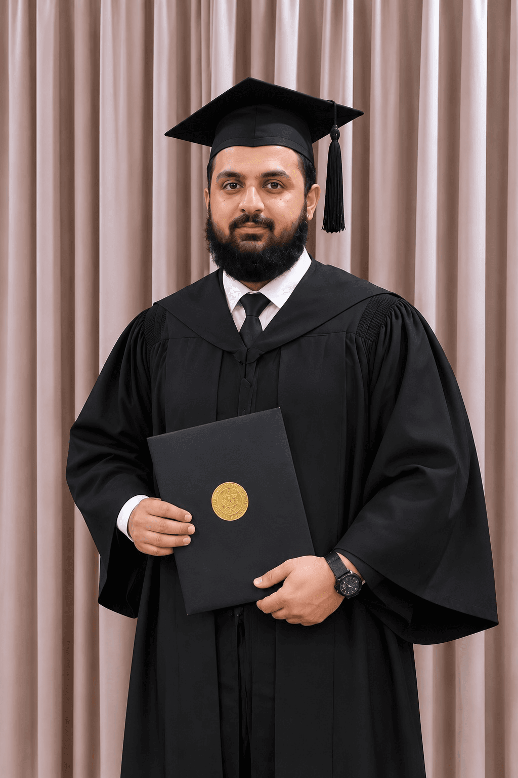 Anas Ranjha in graduation attire